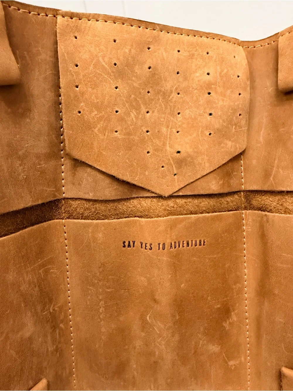 Sseko Tan Leather Jewelry Roll